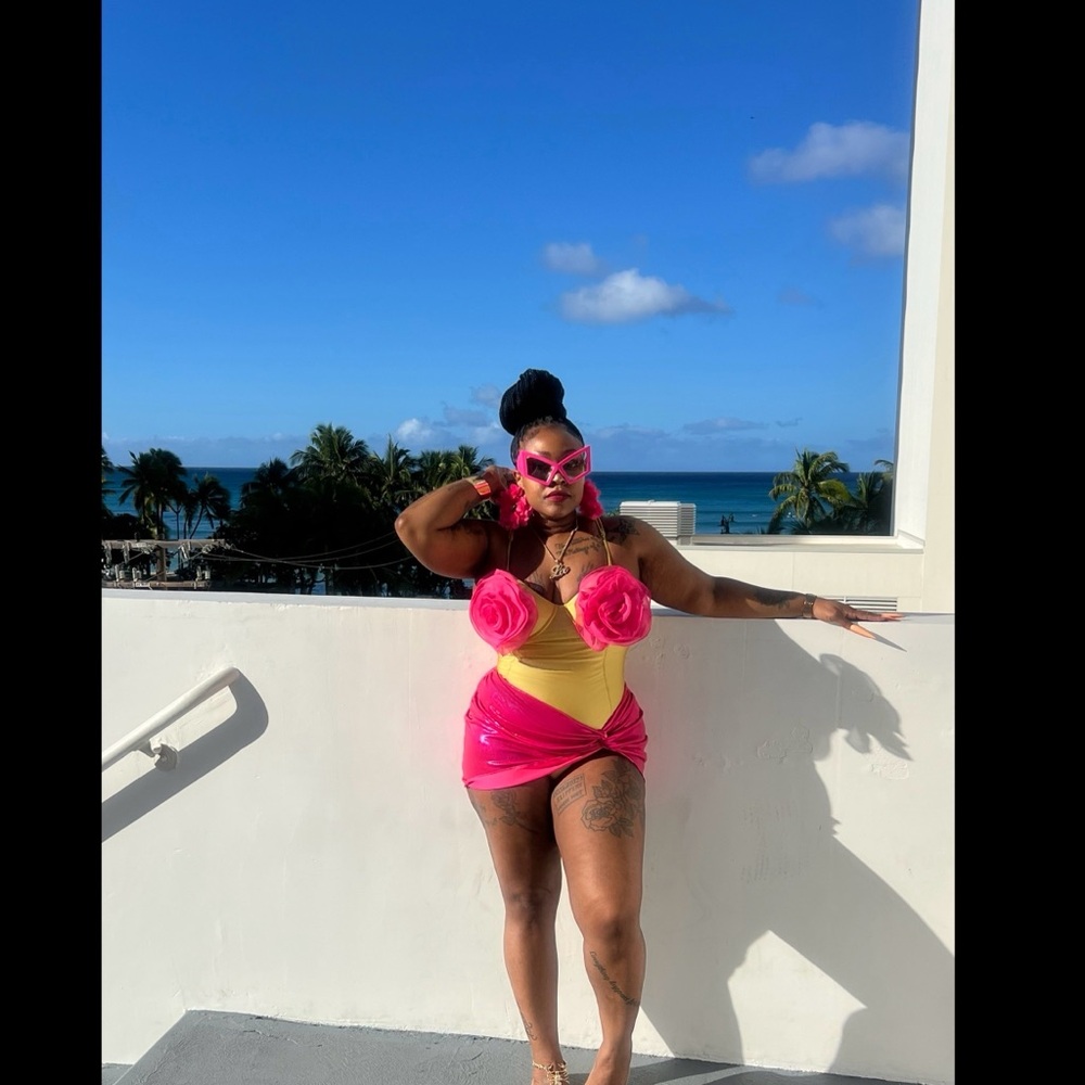 Flower One Piece Swimsuit - Picture 4 of 9